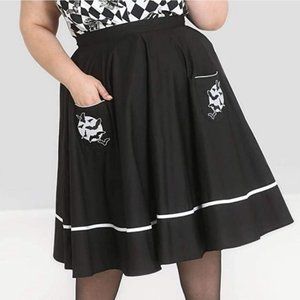 Hellbunny Bat Detail Pocket Skirt